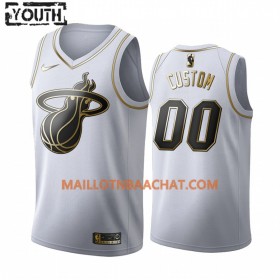 Maillot NBA Miami Heat Personnalisable Nike 2019-20 Blanc Golden Edition Swingman - Enfant
